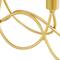 CosmoLiving by Cosmopolitan Gold Metal Contemporary Candelabra, 5" x 15" x 3"